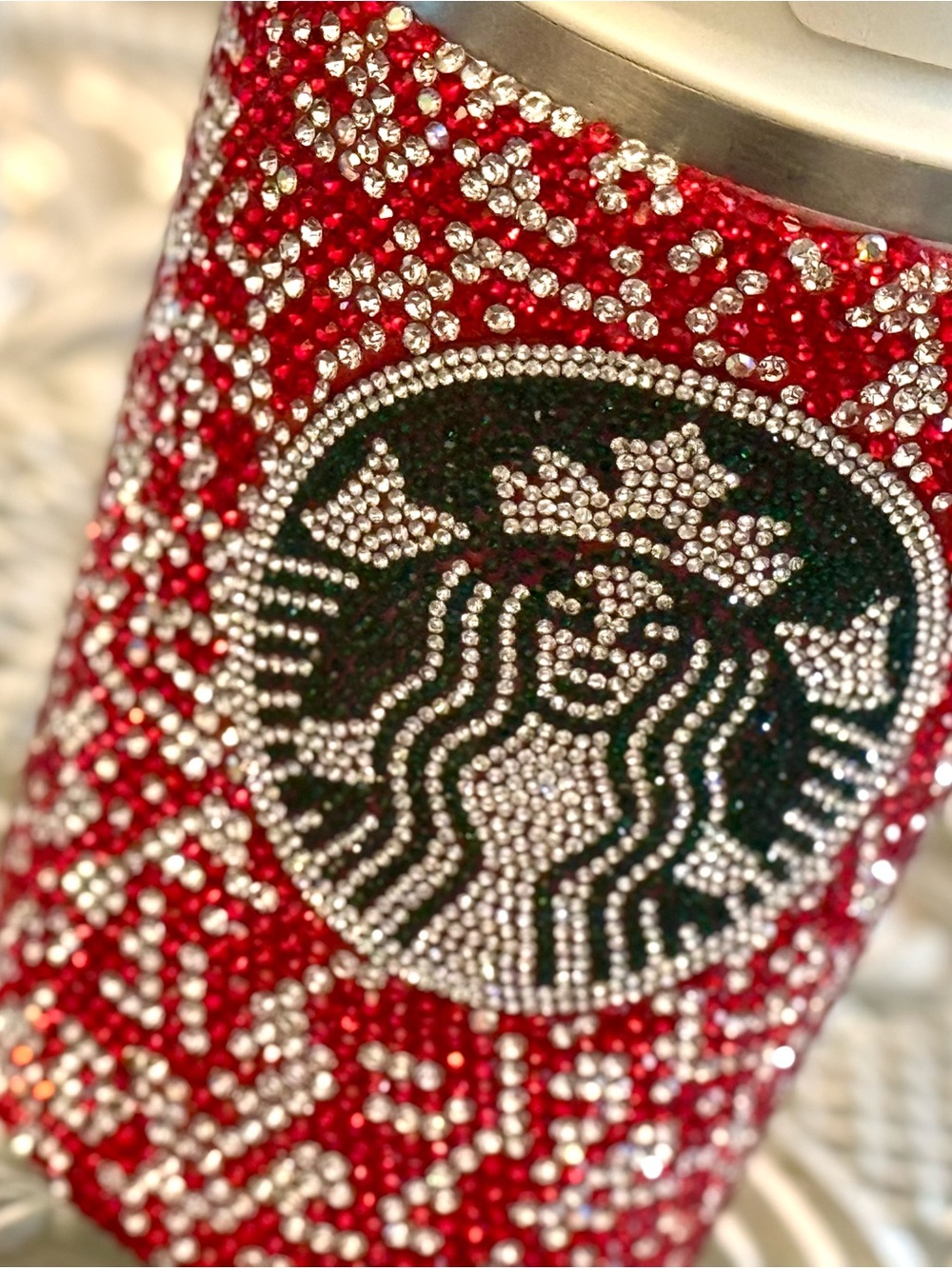 Ideal Gift !Rhinestone Crystal Embellished Temperature Check Tumblr in Beaute